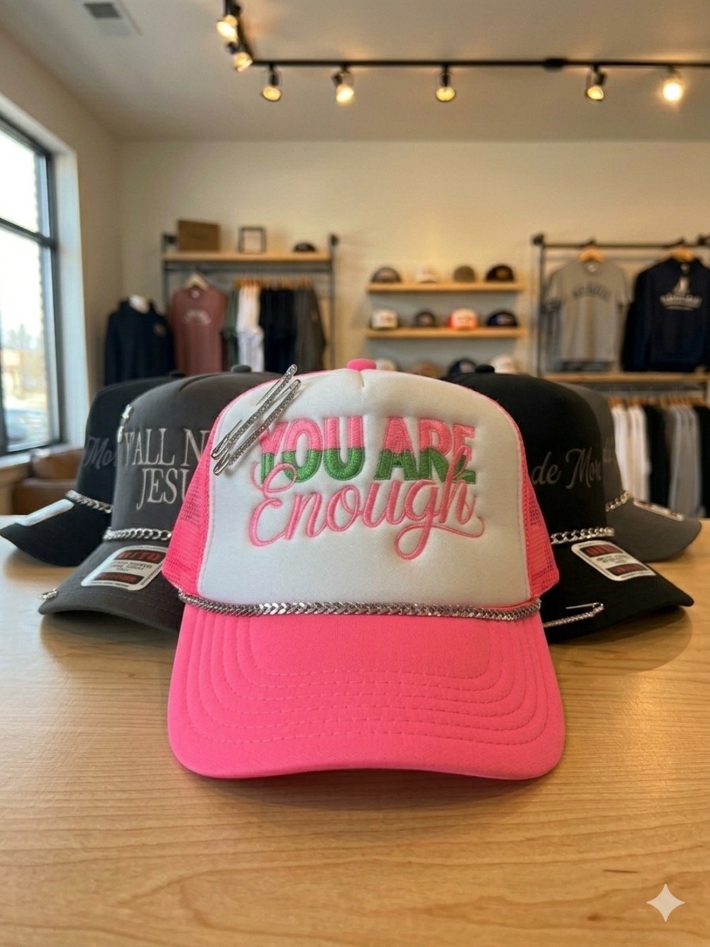Simply Stitched “You Are Enough" Trucker Hat- multiple colors